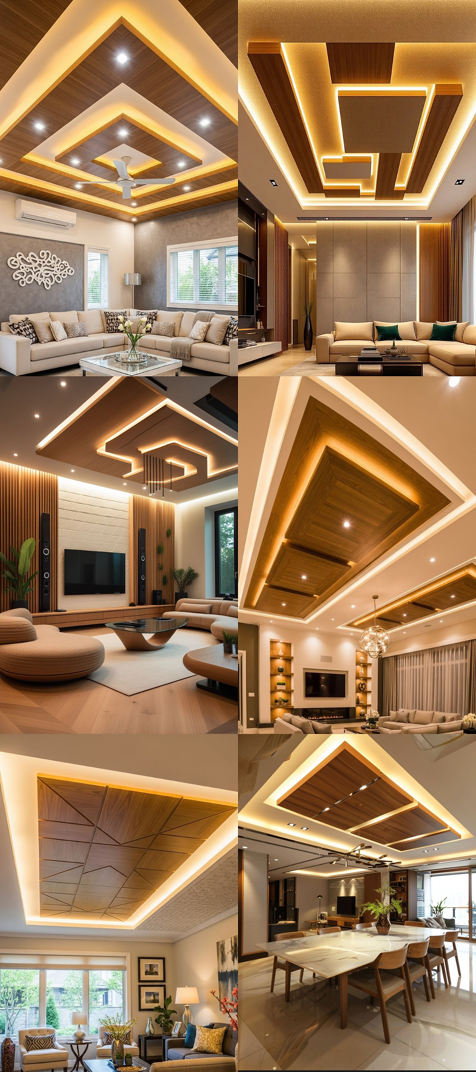 wood accent ceiling design