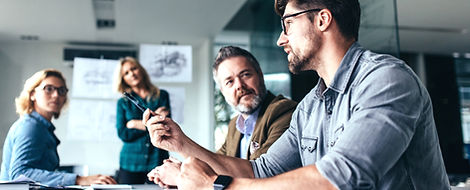 Engineering team in a consultancy session for product development
