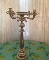 36" Silver Ornate Table Candelabras