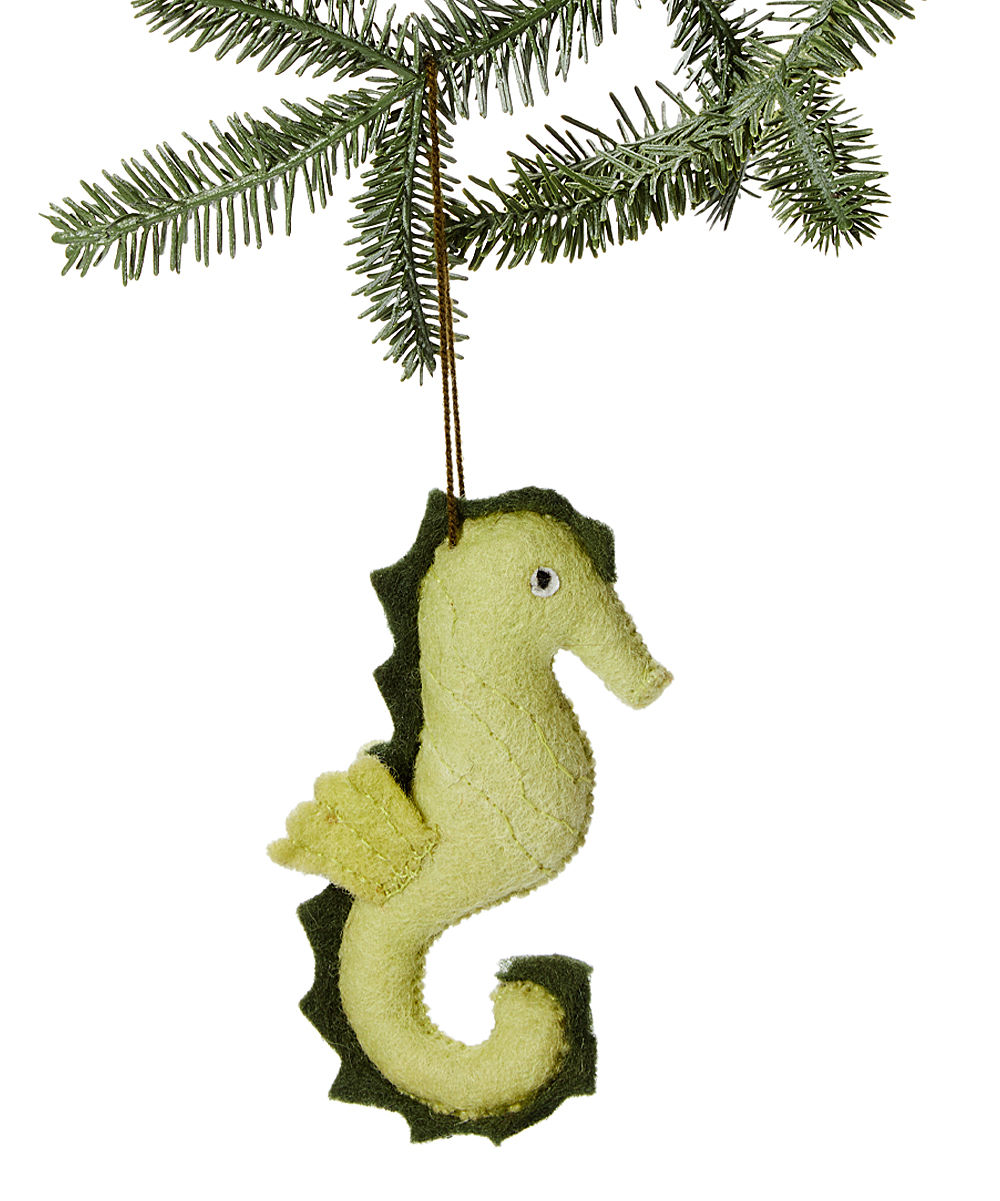 Seahorse Ornament - Green