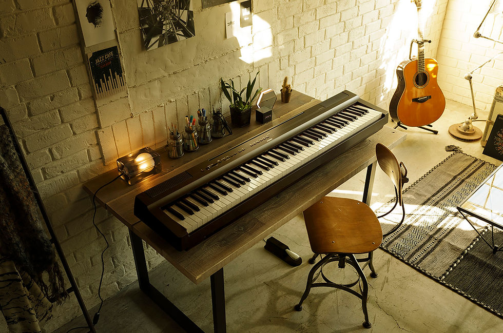digital piano in home