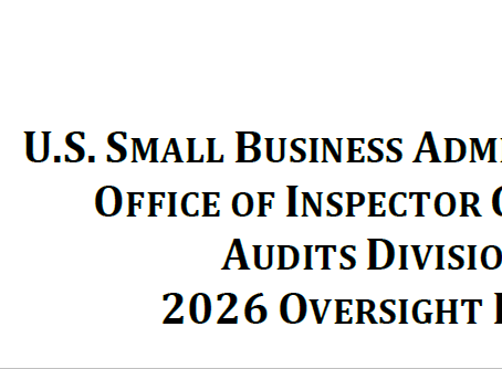SBA OIG’s newly released 2026 Audit Oversight Plan