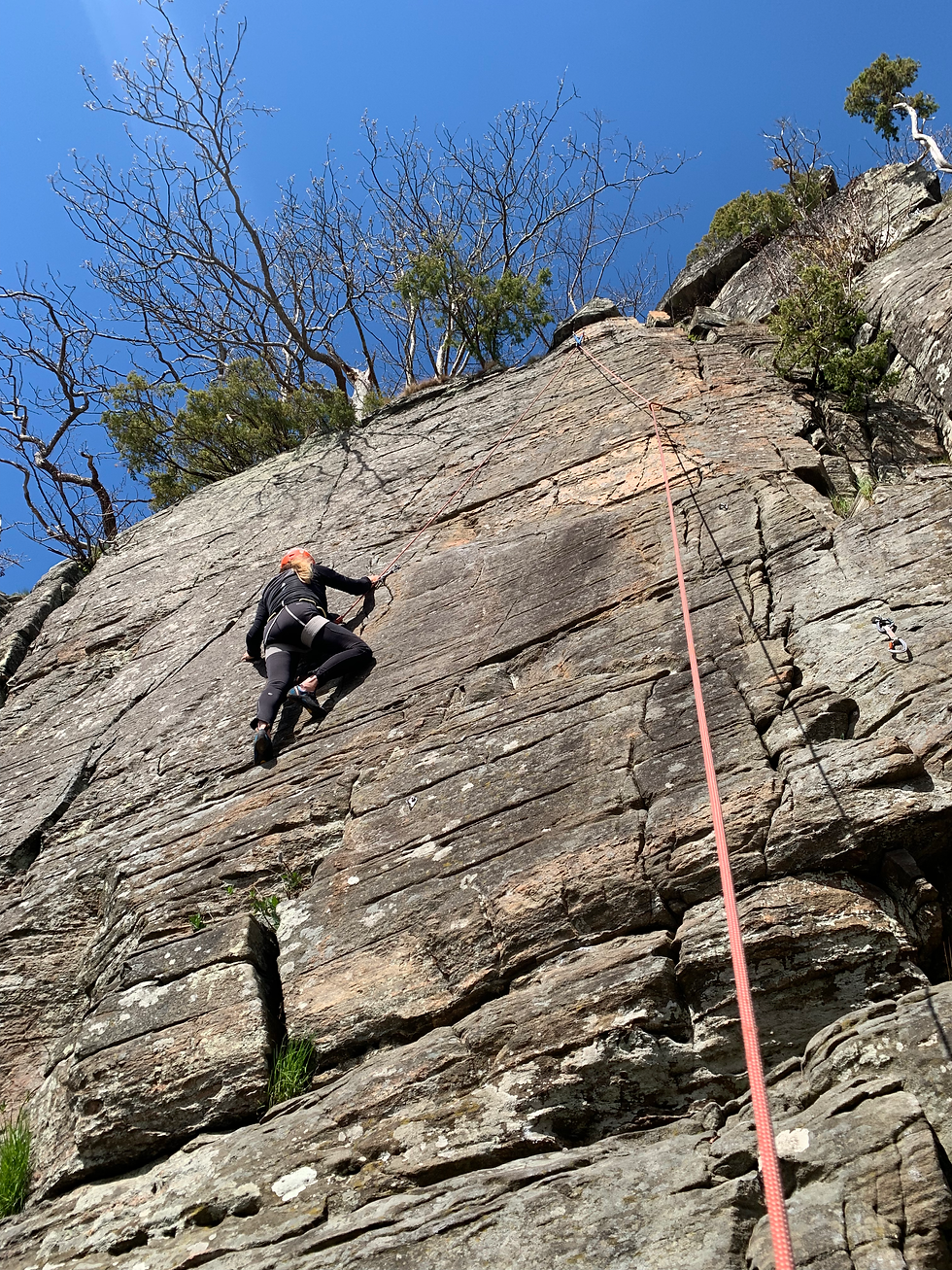 Prova på-klättring ute