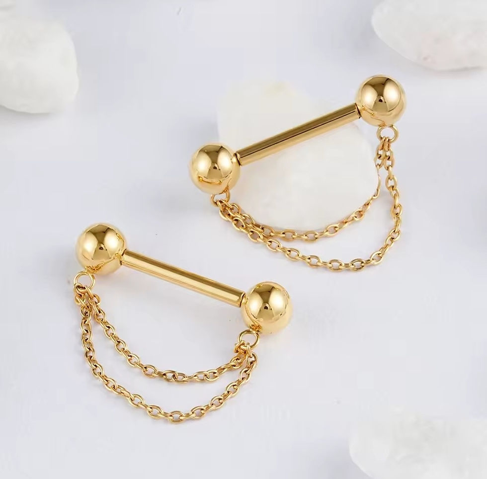 Miniatura: Nipples 14G Titanio F136 (par)