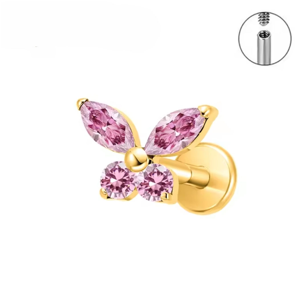 Labret Mariposa Titanio F136 16G znro