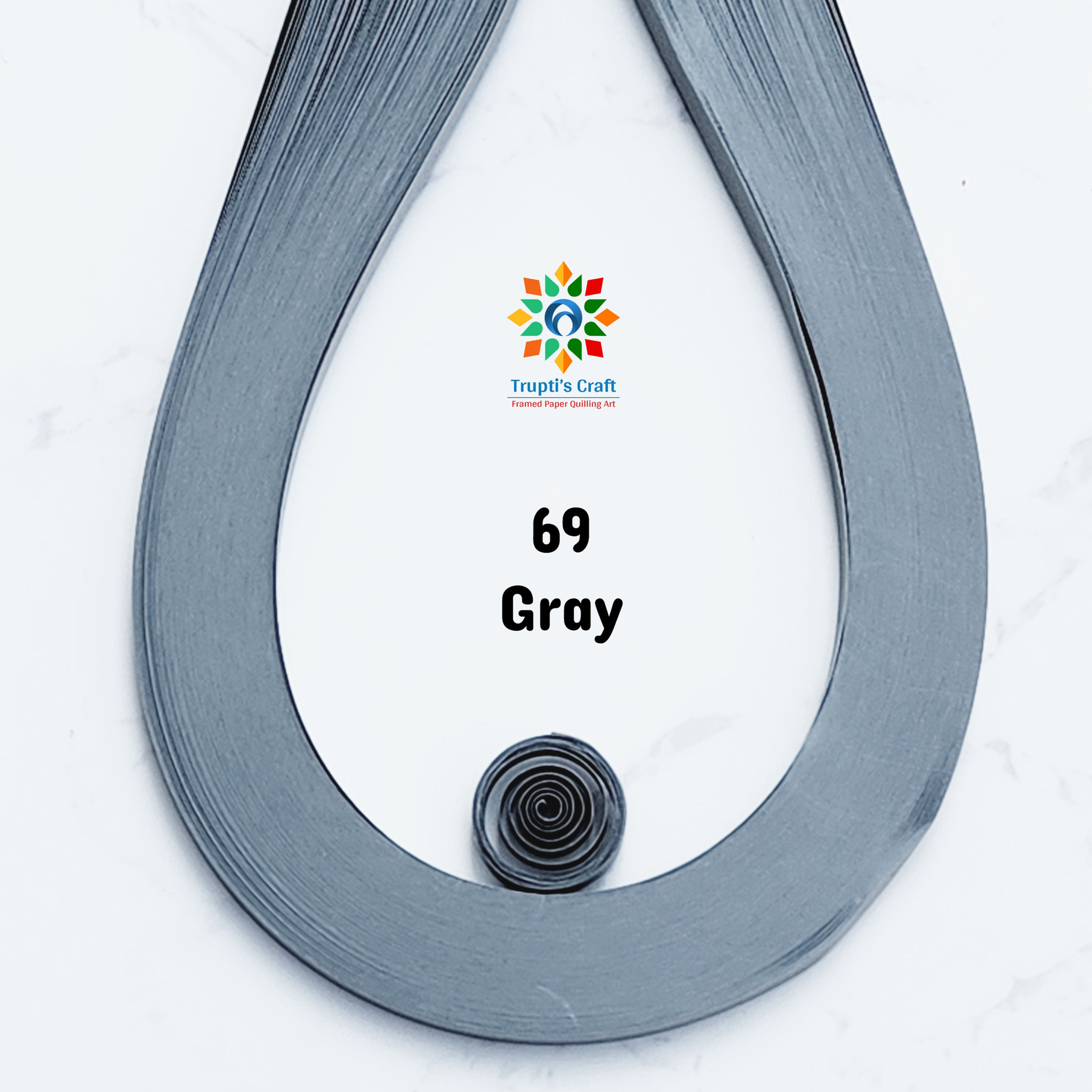 paper quilling strips, 3mm gray color paper strips, quilling supplies, 5 mm wide quilling strips