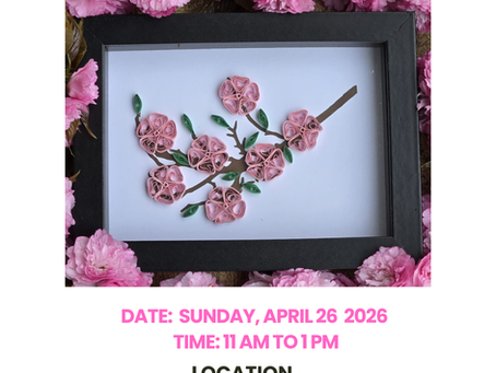 🌸 Paper Quilling Cherry Blossom Frame Workshop 🌸