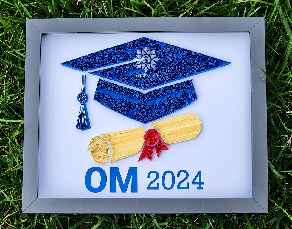 Class of 2024 gift, quilling graduation hat, graduation gift, Gift for grad, Personalized Grad Gift