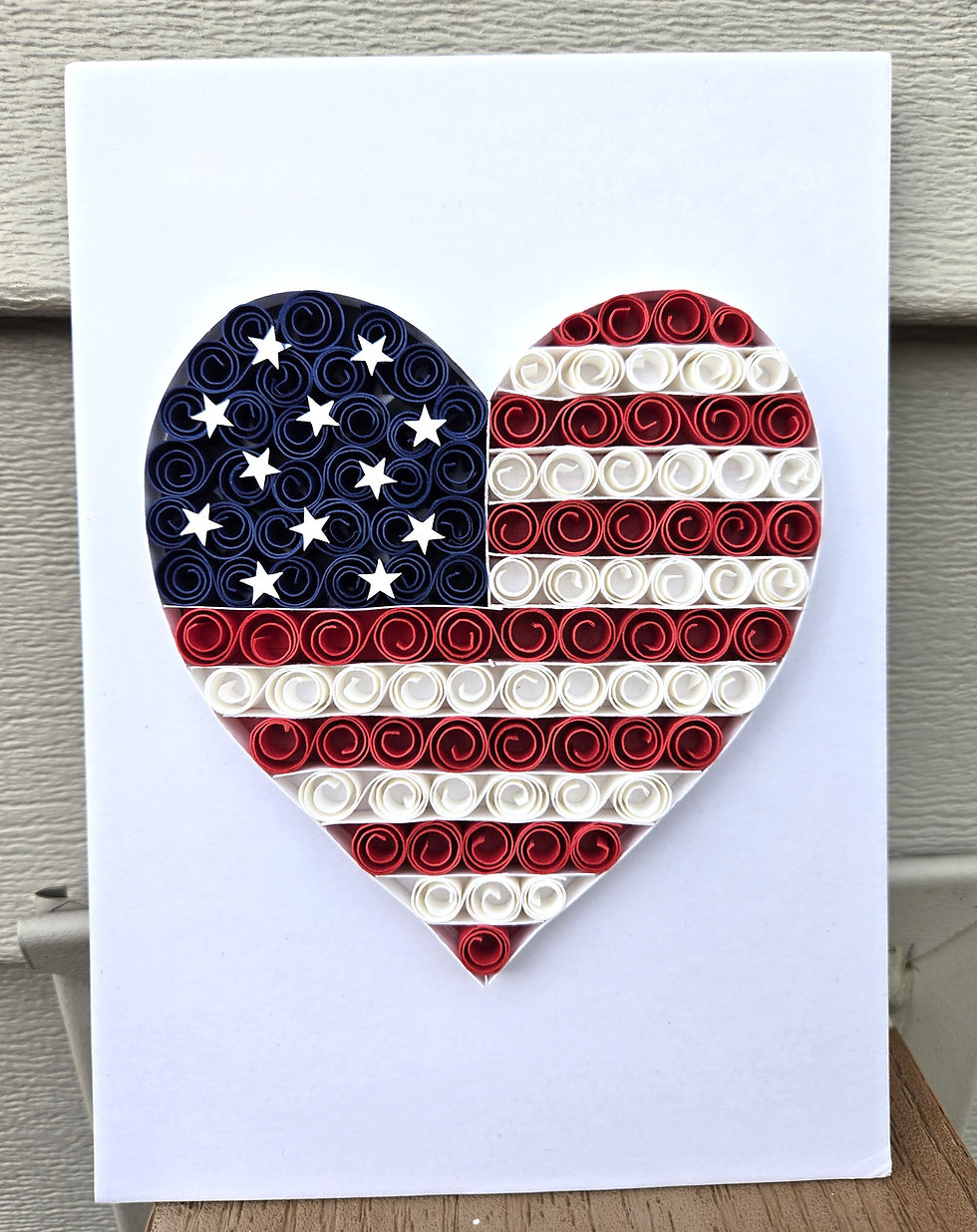 paper quilling art, american flag decor, patriotic wall art, red white blue decor, 4th of july decor, veterans memorial day