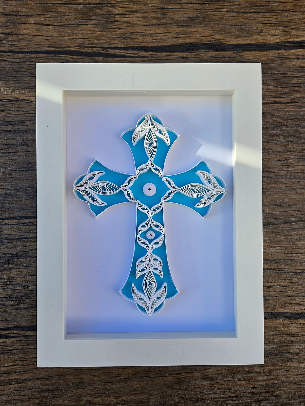 Thumbnail: paper quilling cross, religious wall art, christian home decor, easter cross, Faith spiritual decor gift, christian baptism,