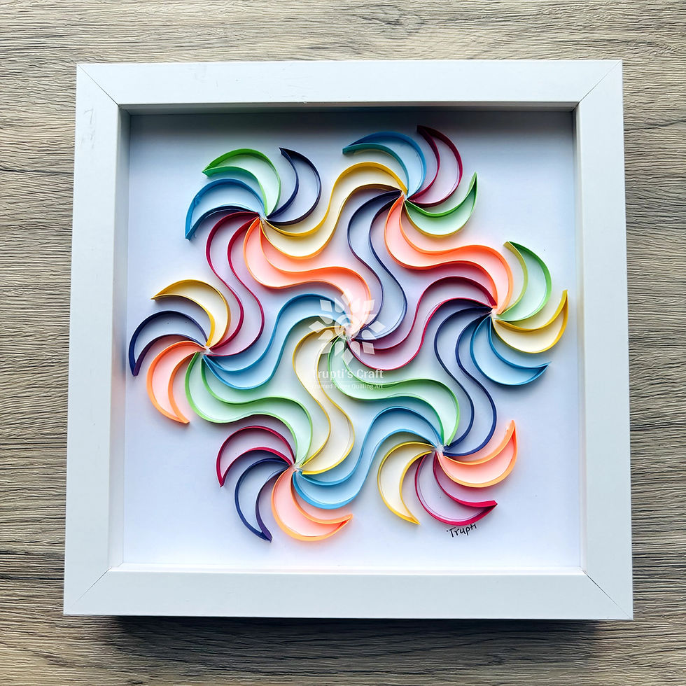Thumbnail: Paper Quilling Circle Illusion Art, Quilling Abstract Art, Abstract Paper Wall Decor