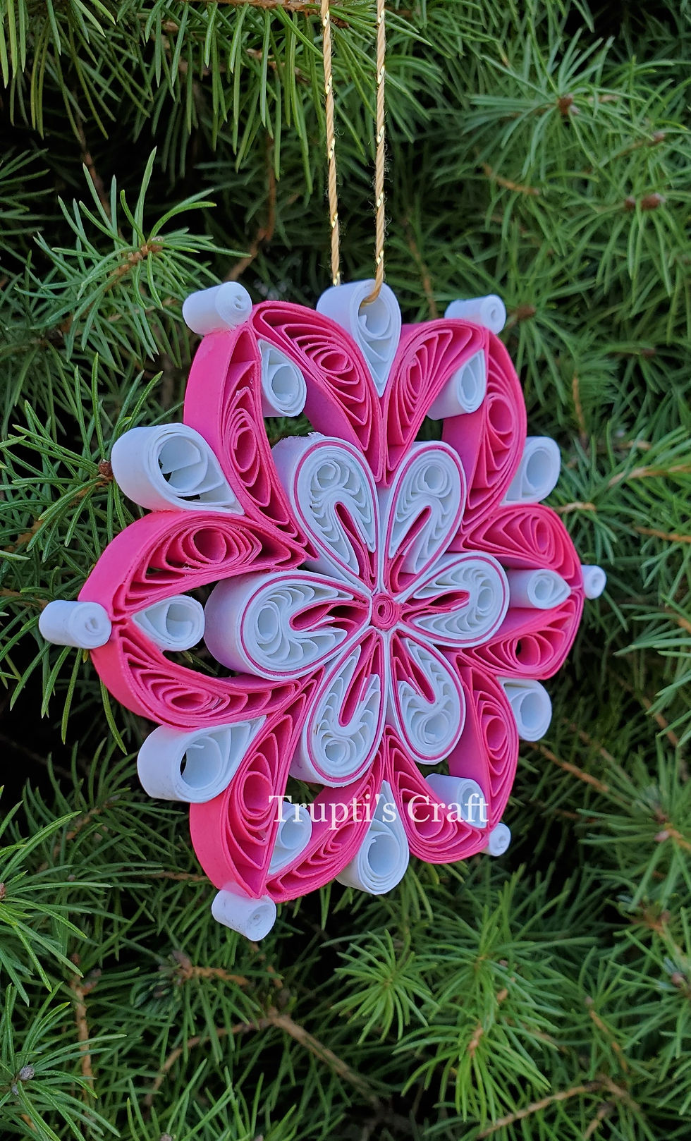 Thumbnail: Paper Quilling Snowflake Ornament 7