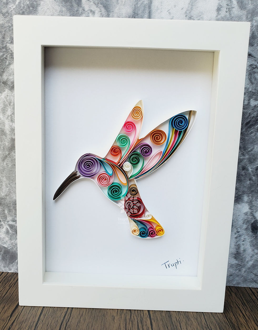 Thumbnail: Paper Quilling Hummingbird, Quilling Hummingbird, Gift for any occasion, Quilling Bird