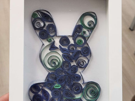 Students Work from Paper Quilling Bunny Making Workshop ( Craftspace)
