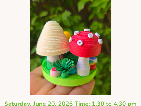 Paper Quilling 3D Mushroom Garden Workshop