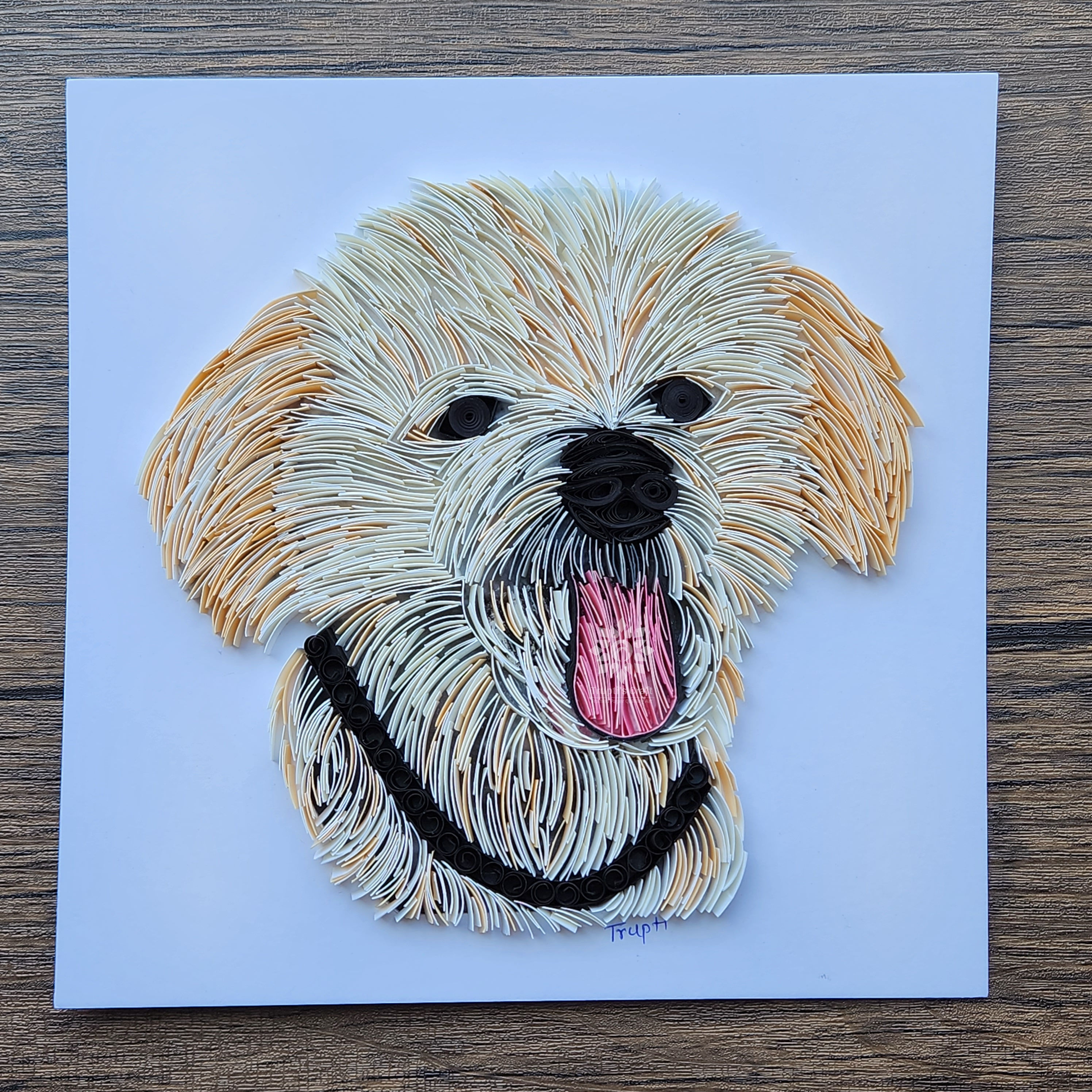 Paper Quilling Dog Portrait, Gift for dog lover, Dog portrait, Wall decor, Room decoration, Gift for pet mom, pet dad