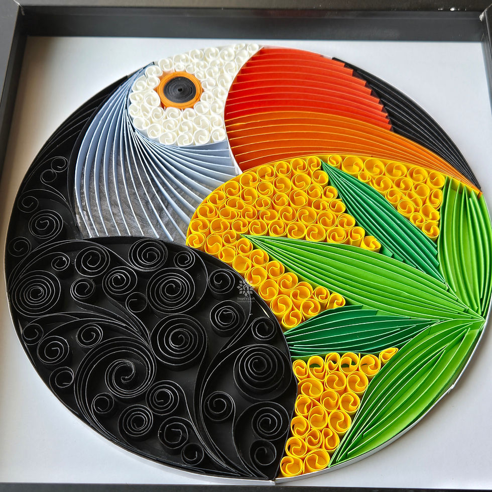 quilled toucan, tropical bird wall decor, quilled bird frame, exotic bird art, toucan wall art, nature inspired home decor