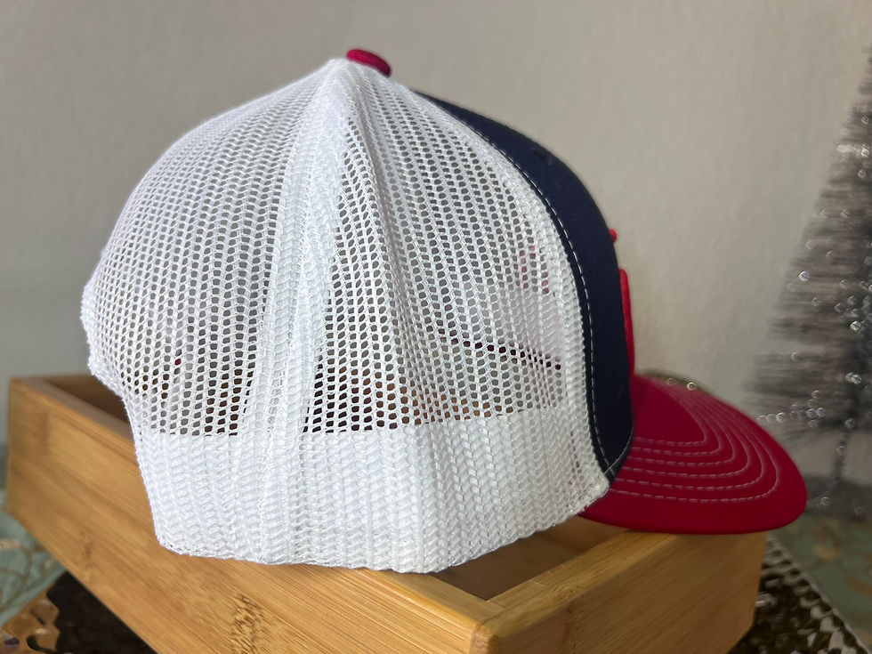 Thumbnail: Embroidered Trucker Hat (red & blue)