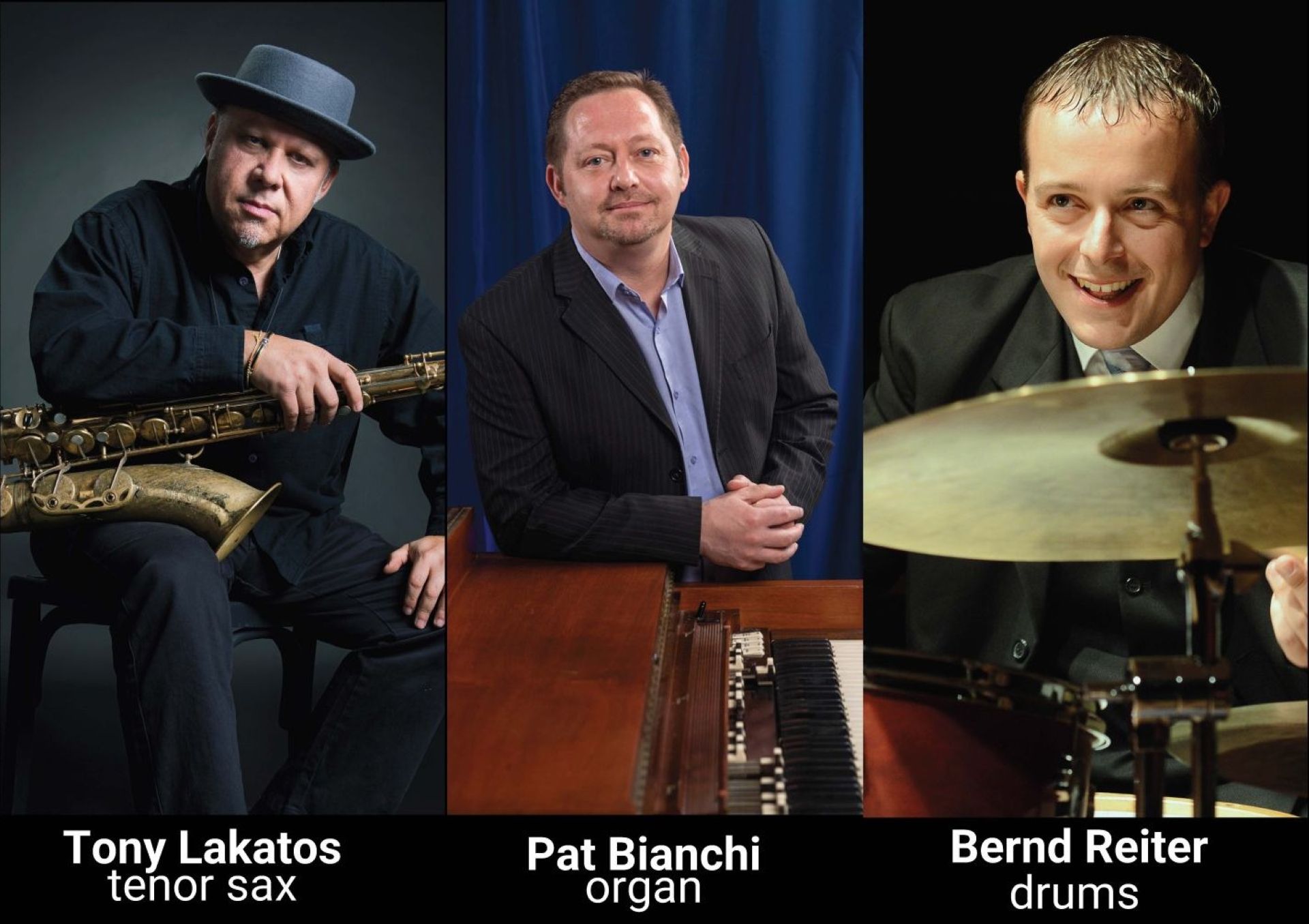 Tony Lakatos/Pat Bianchi/Bernd Reiter “Tribute To The Giants Of Jazz” artwork from ZWE