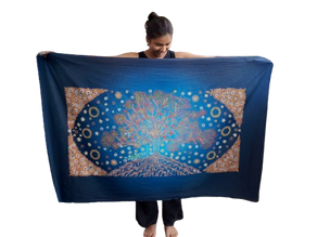 Pravah tapestry handcrafted in Rogan and Phulkari