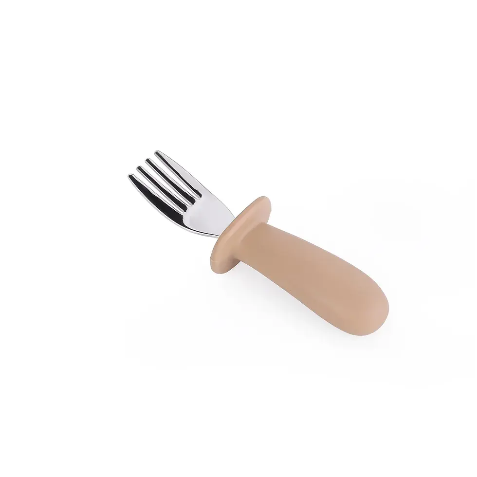 Thumbnail: Silicone and Stainless Steel Spoon & Fork Cutlery Set - Toria & Tine - www.toriaandtine.com