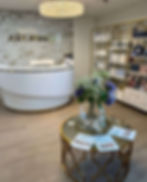 Interior of the JLUX Medspa reception area