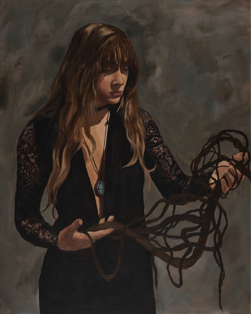 Raelle dreamscape longing greif painting vines gothic original artwork melbourne