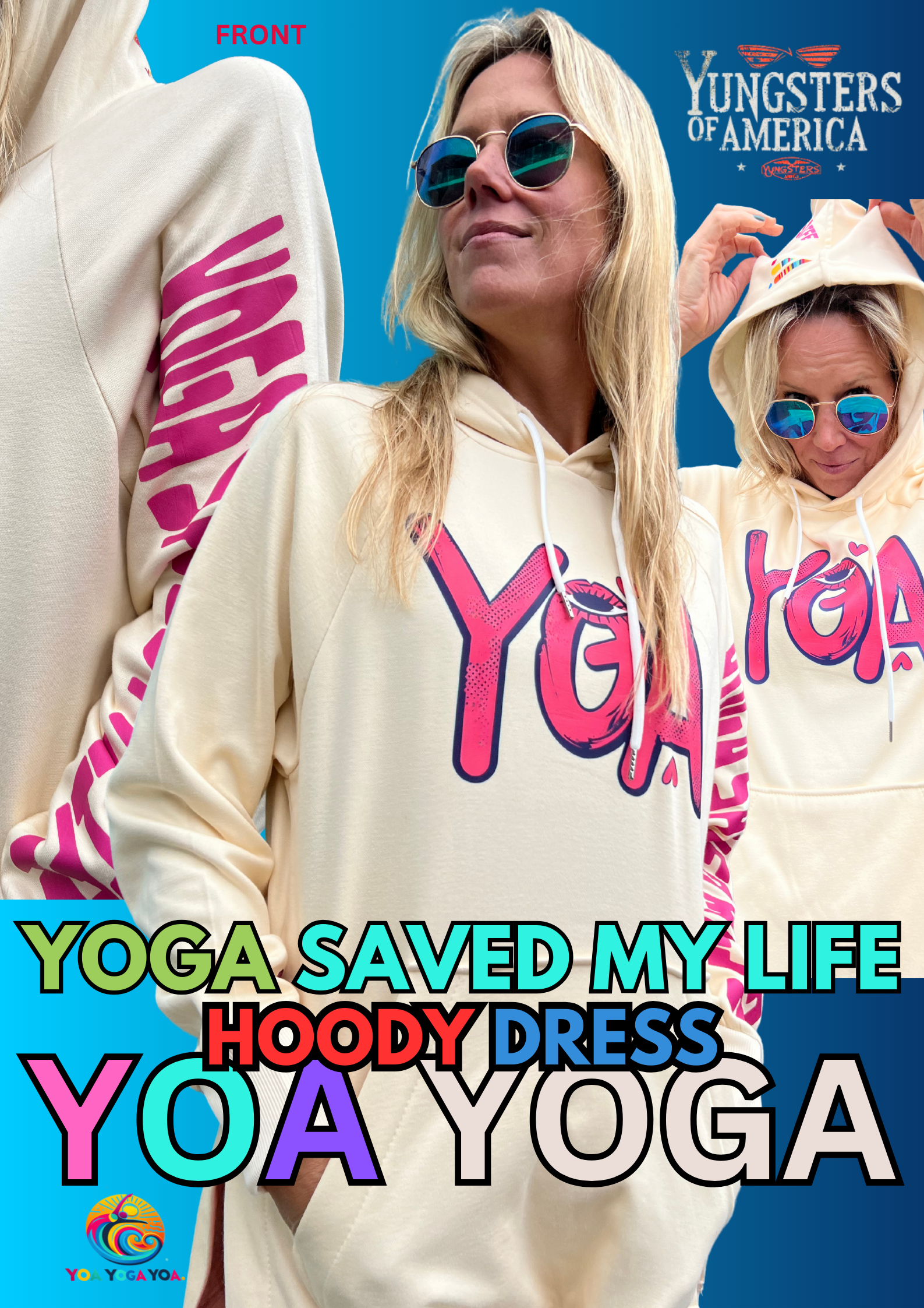 YOGA SAVED MY LIFE HOODY by YOA YOGA - South Bay streetwear