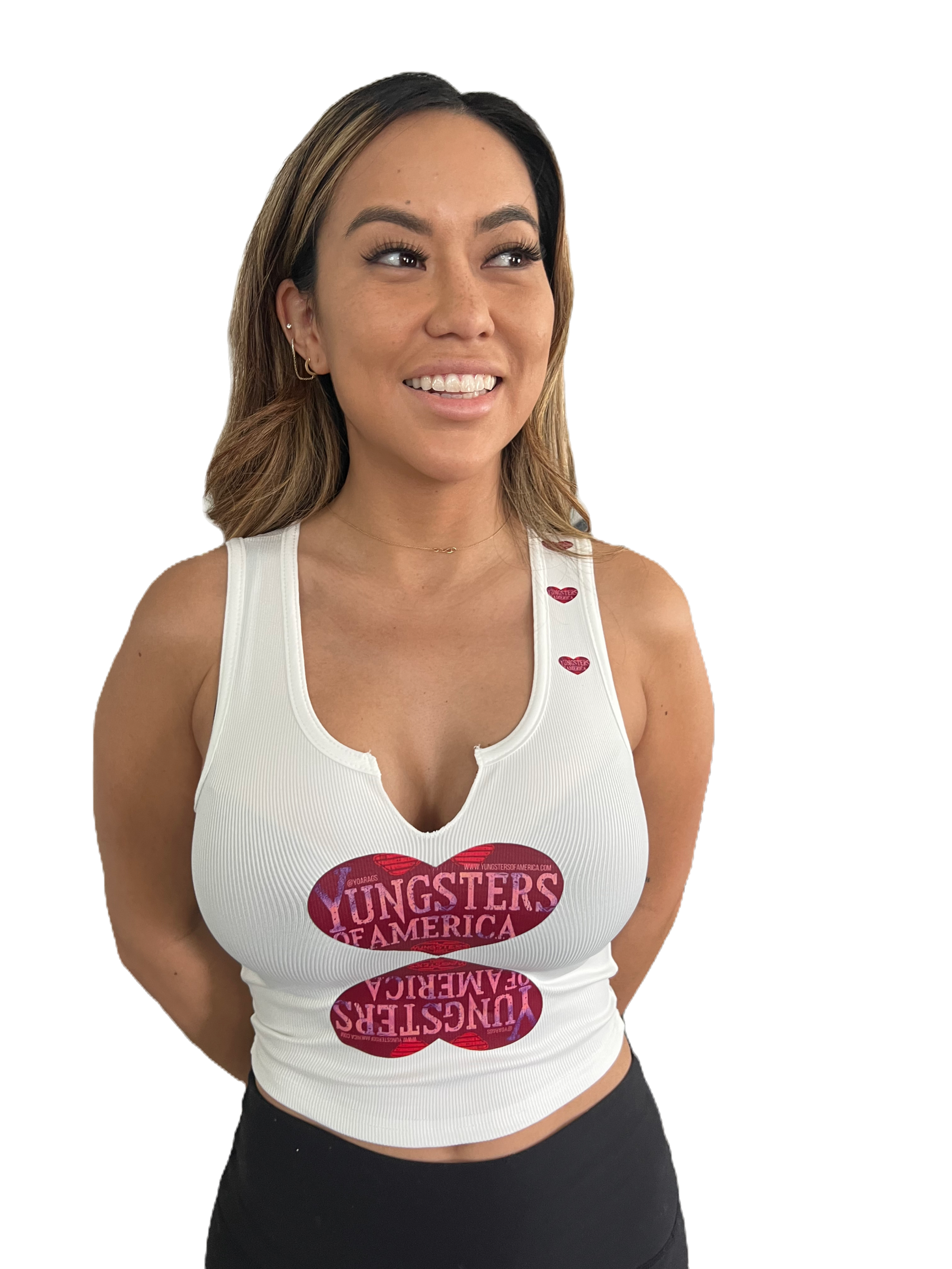 YOA LOVE ALL DAY Butterflies Crop top tank by YOA - South Bay streetwear