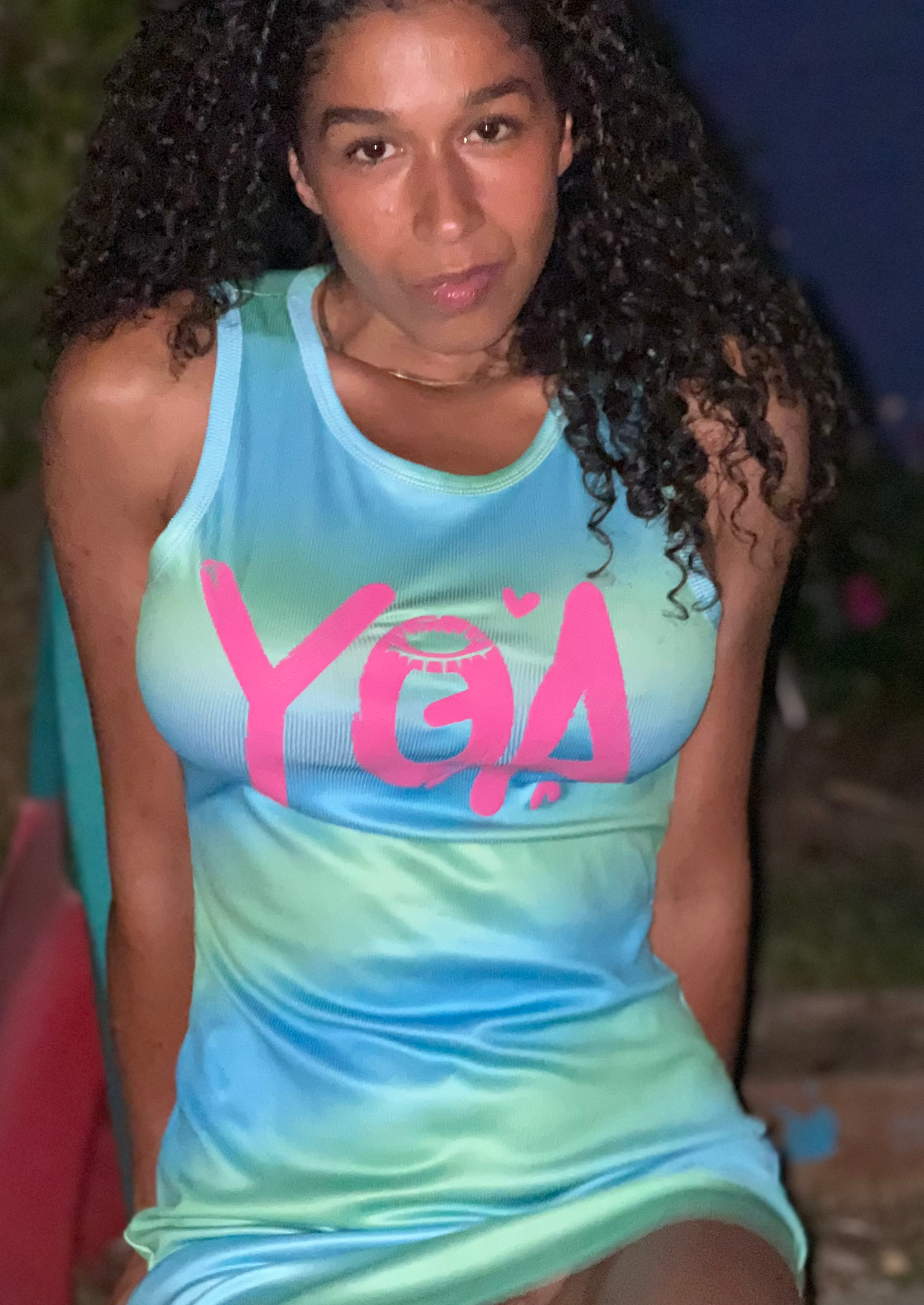 PINKY AQUA LOVE PUFF Print slip by YOA - South Bay streetwear