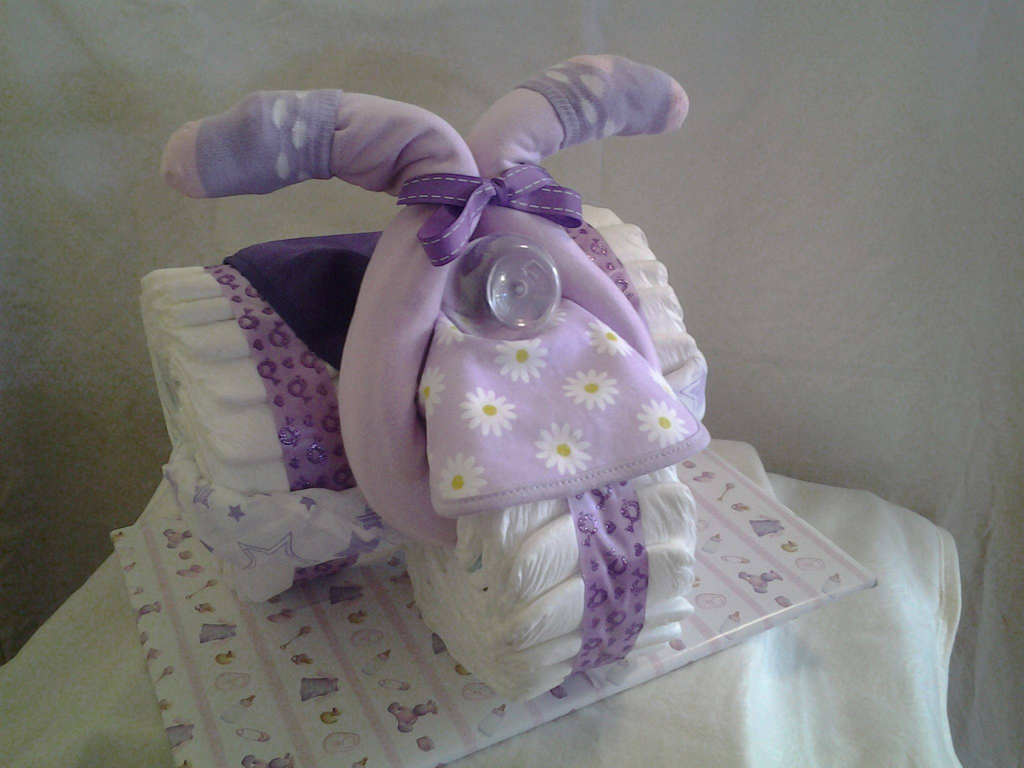 bike nappy cake