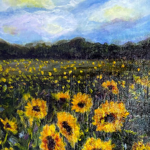 Impressionist painting on canvas titled: Secret Garden