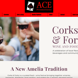 Corks & Forks Webpage Design