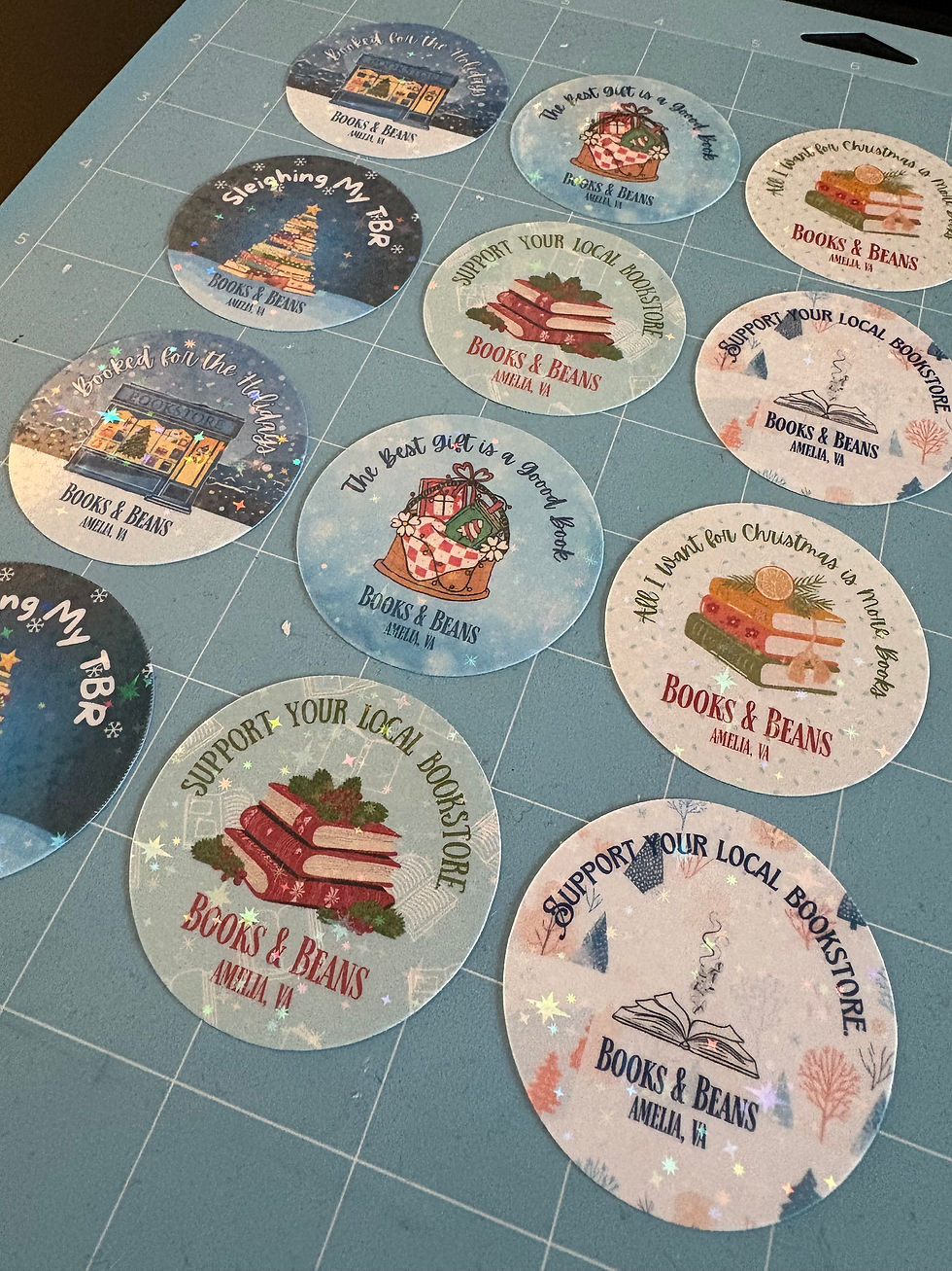 Books & Beans Stickers