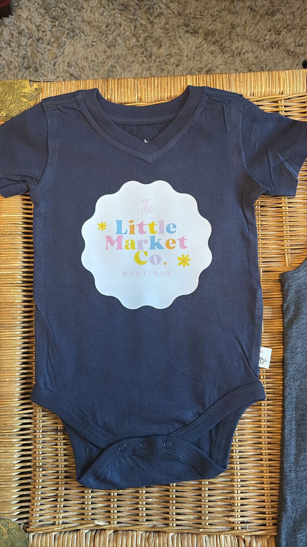 Custom onsie with company logo