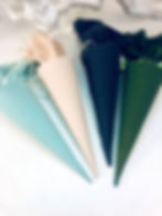 Farbauswahl kleine Schultüte Musselin viele Farben, 35cm, altrosa, rosa, pink, flieder, lila, rot, anthrazit, petrol, braun.