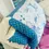 Miniaturbild: Gefaltete Baby-Krabbeldecke im maritimen Patchwork-Design in Blau und Natur, weich wattiert, OEKO-TEX® Baumwolle, handgemacht