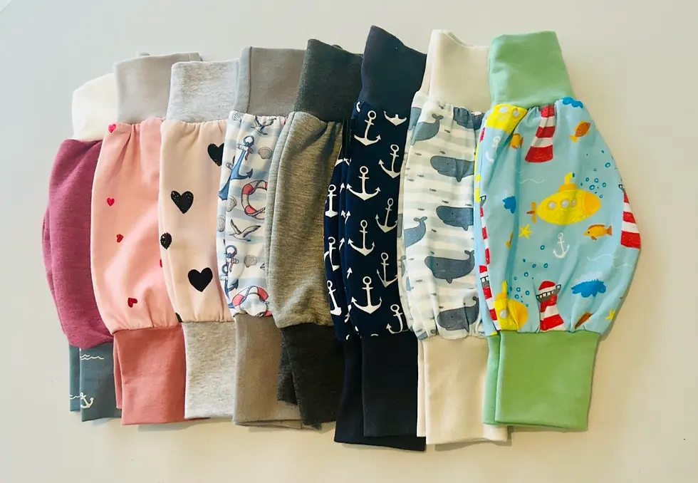 Pumphosen-Mix mit Anker, Herzen & Walen – verschiedene maritime Designs von Küstenfieber® – handmade & OEKO-TEX