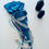 Miniaturbild: Taubenblaue Musselin-Schultüte mit silberblauen Seidenbändern – OEKO-TEX®, handmade, liebevoll verarbeitet.
