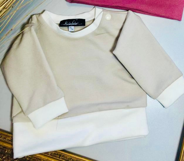 Miniaturbild: Babypullover aus Baumwollsweat in beige