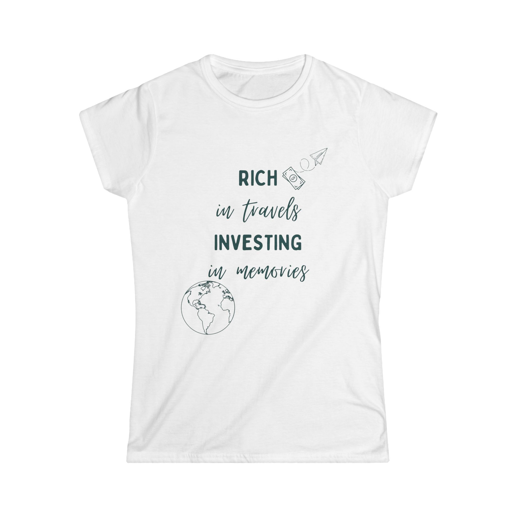 Women's Softstyle "Rich in Travels" Graphic Tee