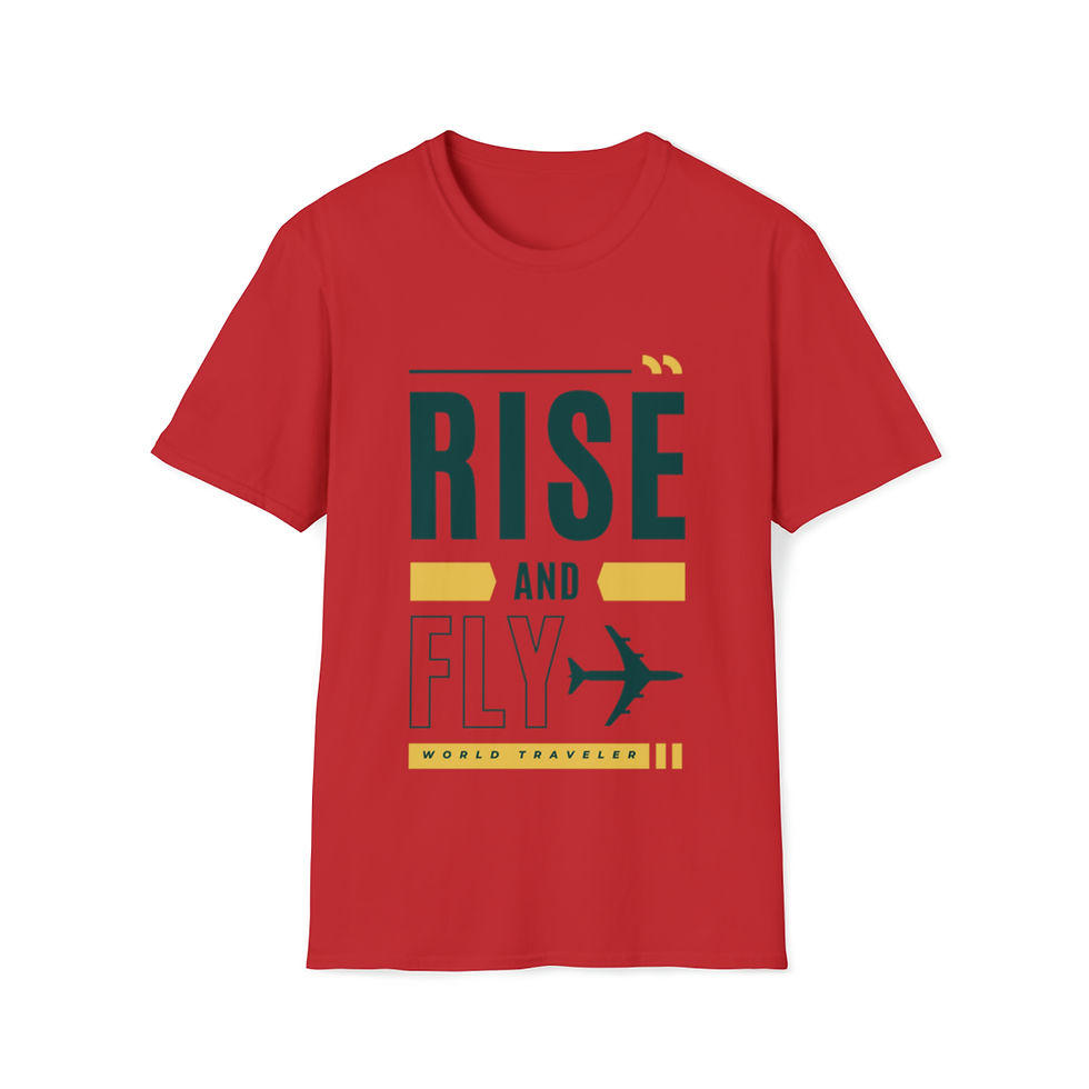 Thumbnail: Unisex Softstyle Rise & Fly World Traveler T-Shirt
