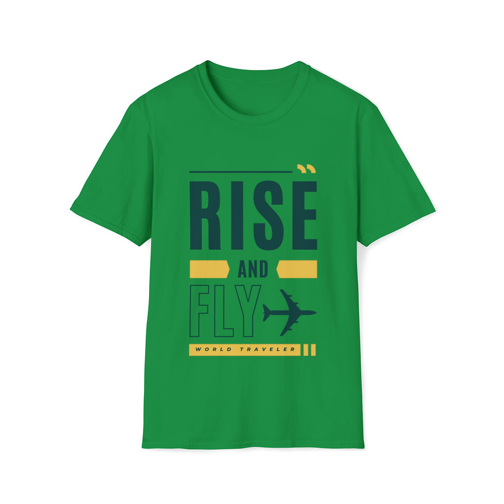 Thumbnail: Unisex Softstyle Rise & Fly World Traveler T-Shirt