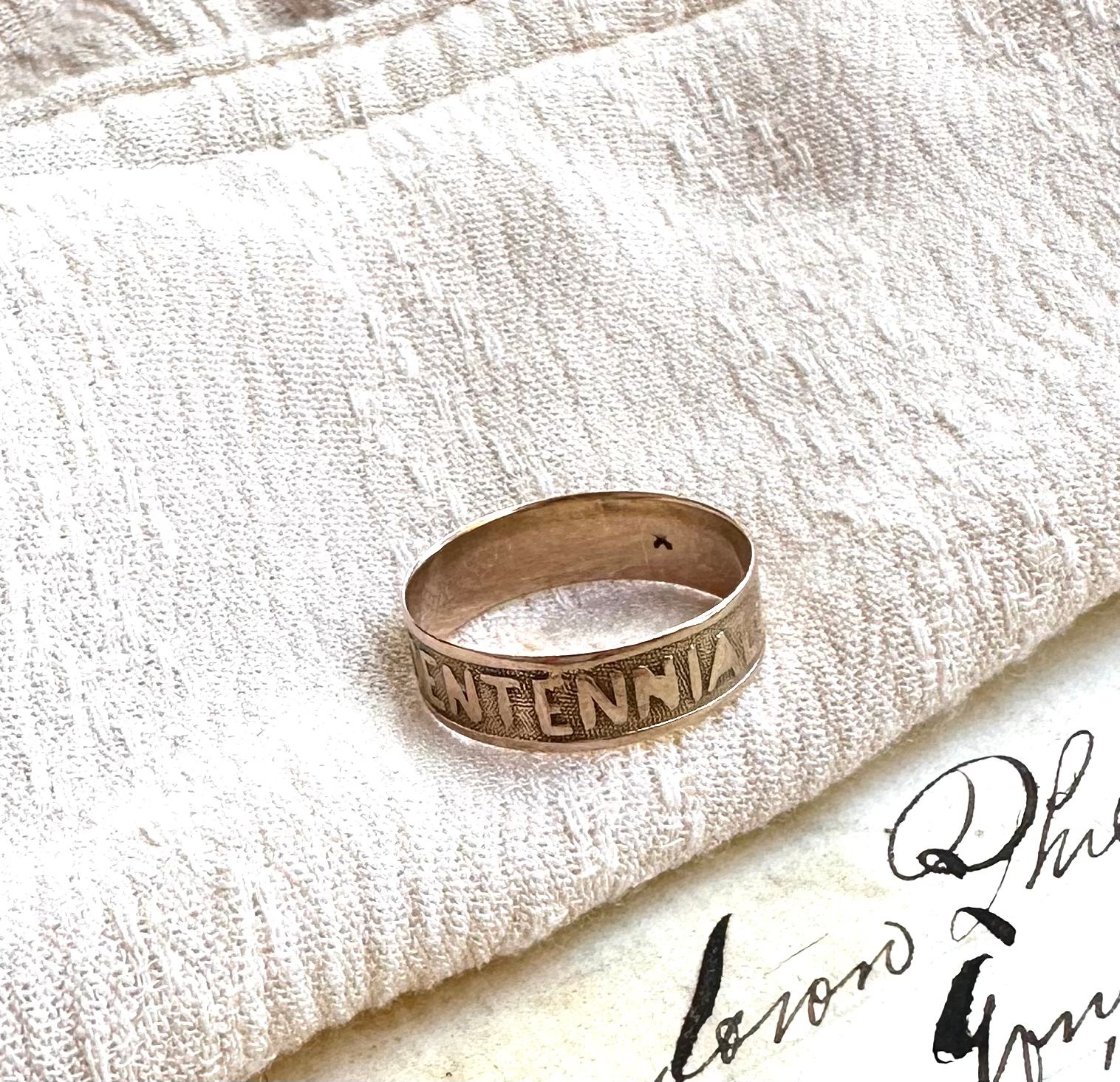 10k Americana Centennial Ring ca. 1876