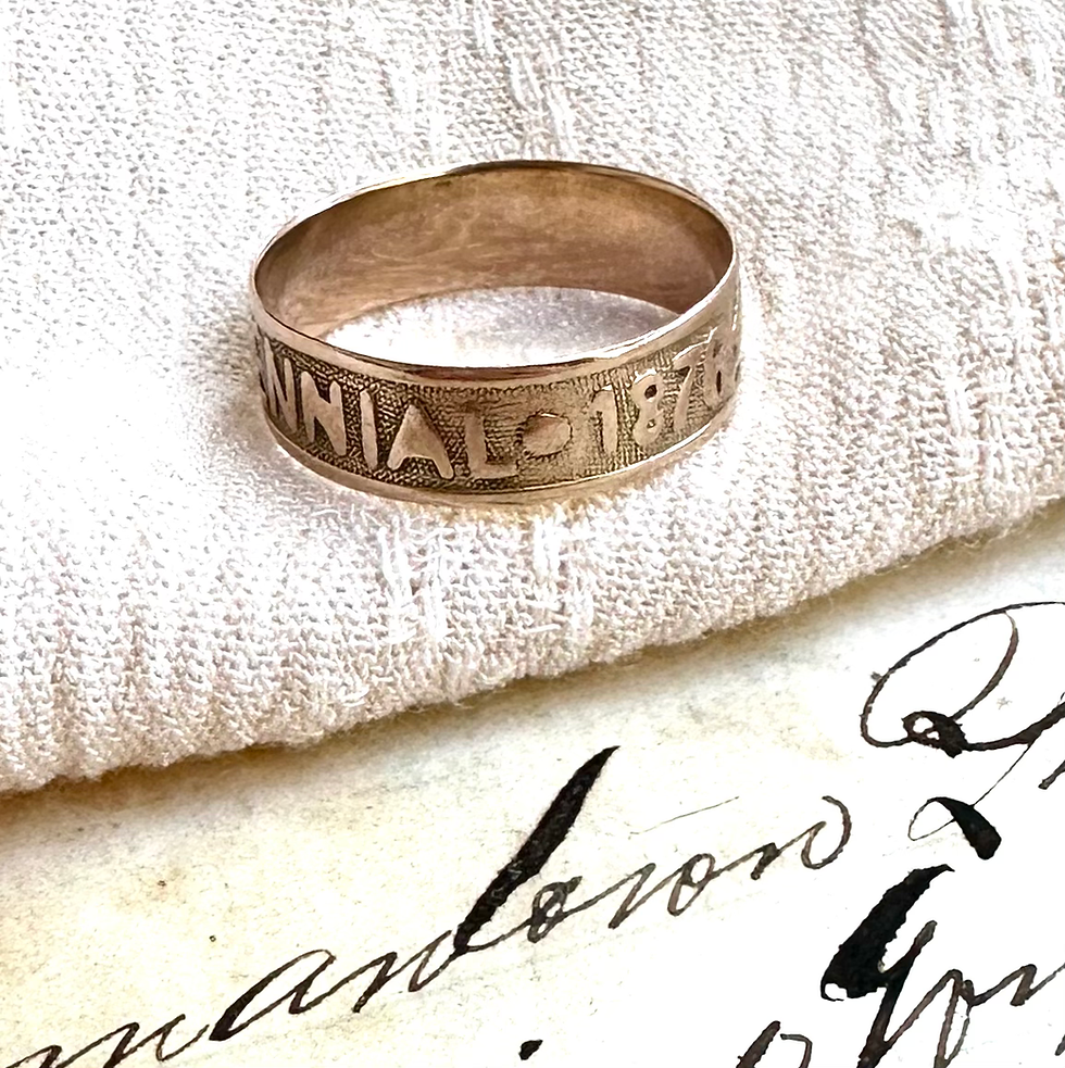 Thumbnail: 10k Americana Centennial Ring ca. 1876