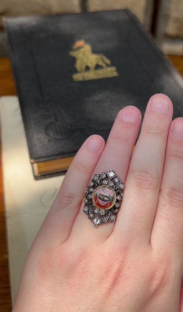 Thumbnail: Antique Diamond Masquerade Ring