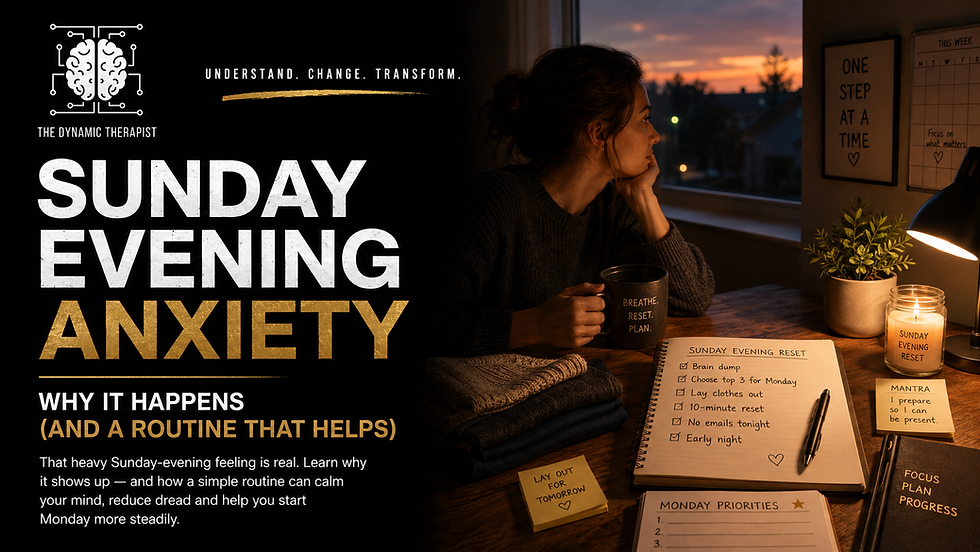 Sunday Evening Anxiety: Why It Happens (and a Routine That Helps)