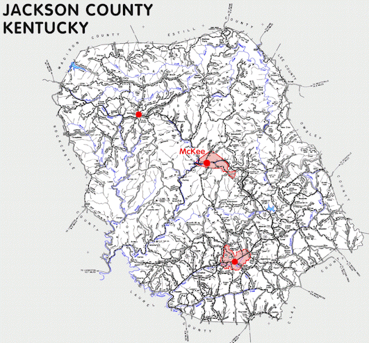 Jackson County, Kentucky Map