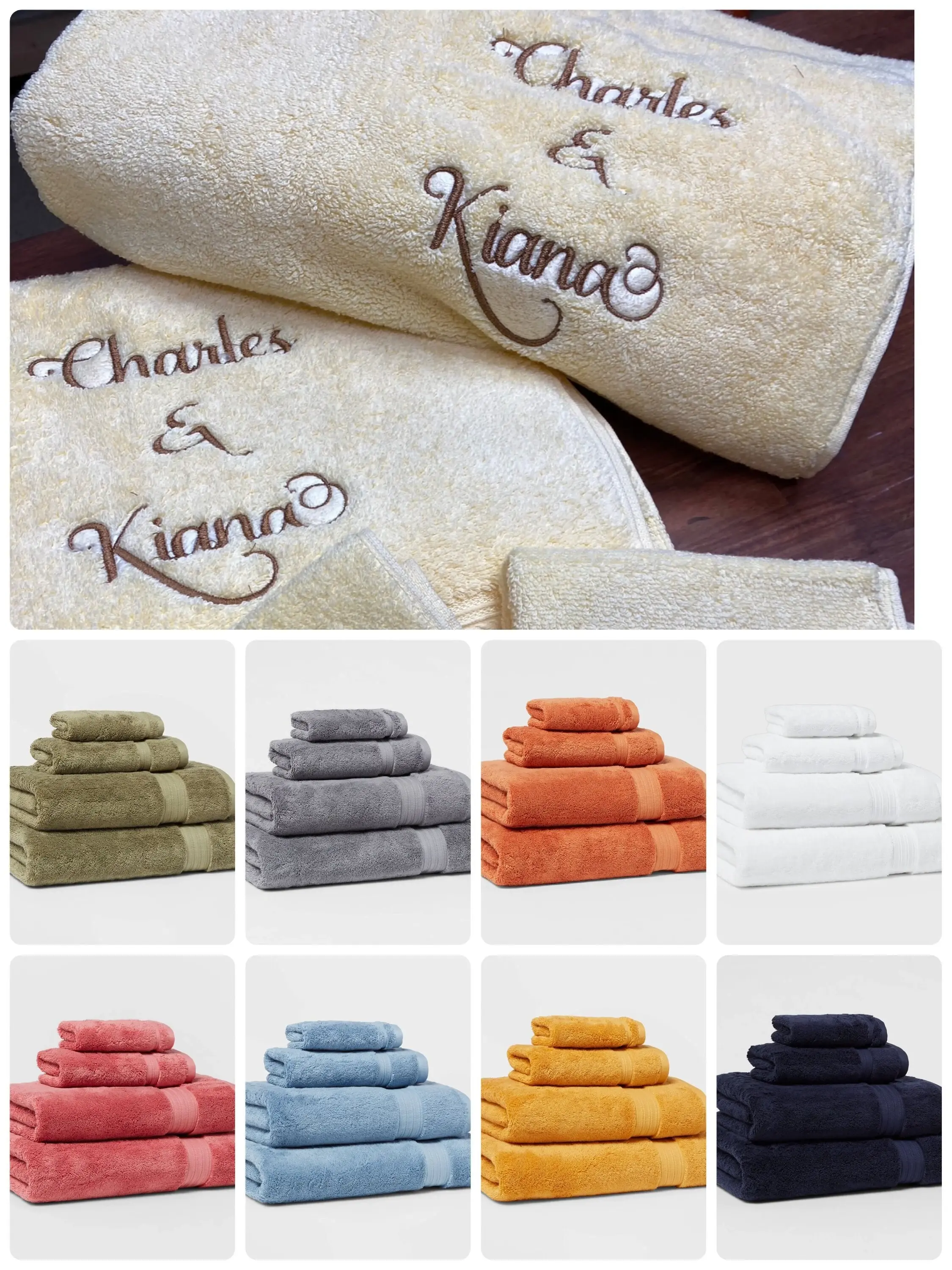 Bath Towels (Custom) |Embroidered Towels|Hand Towels|Personalized Towels| Wash