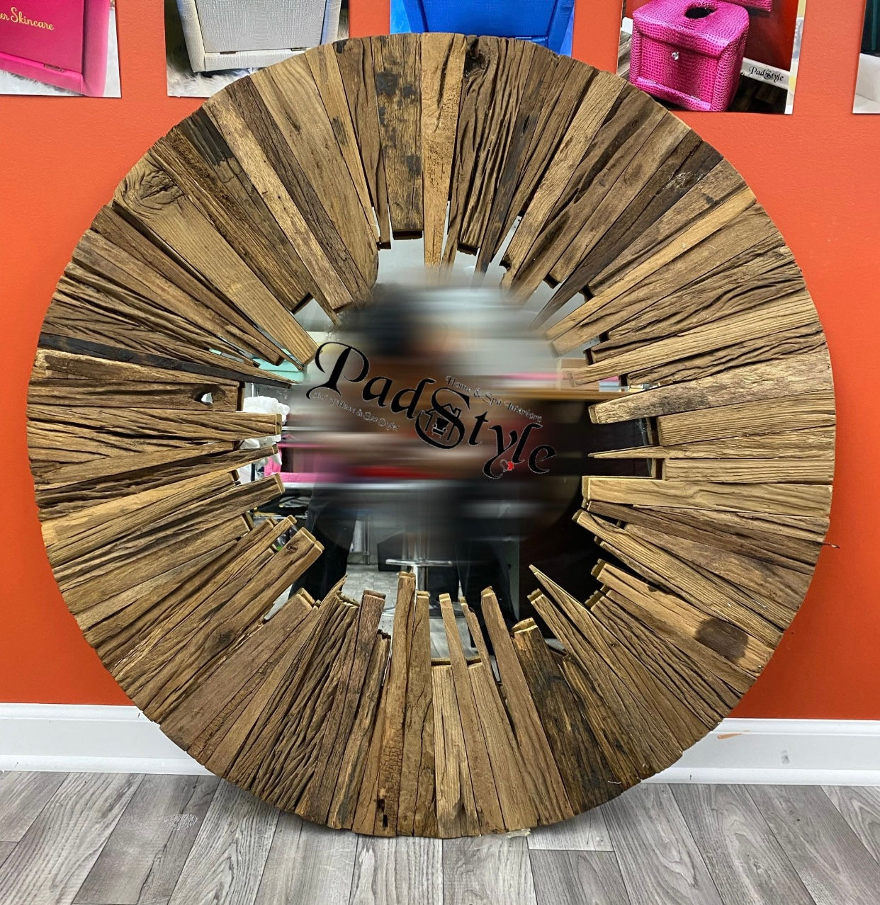 Reclaimed wood mirror|Rustic Mirror|Wall mirror|round mirror|Farmhouse mirror|